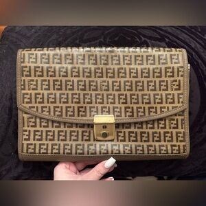 Vintage Fendi Logo Clutch